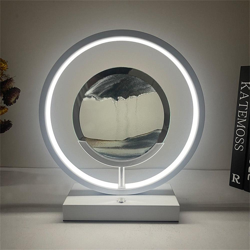 3D LED Sand Kunst Lampe med Beroligende Farver