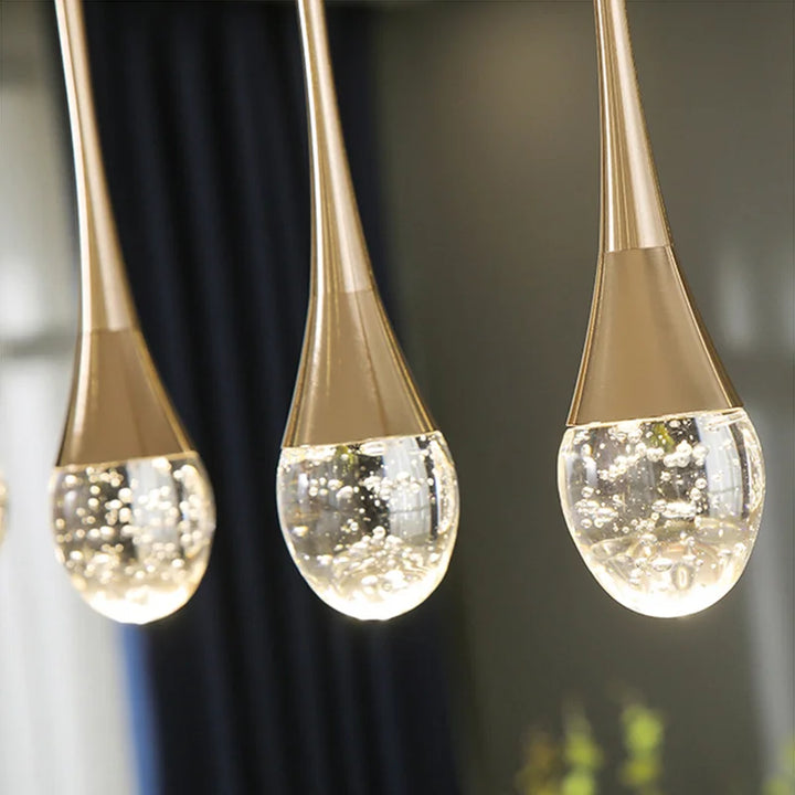 Krystal Pendel Lys med Guld Finish og LED Pærer