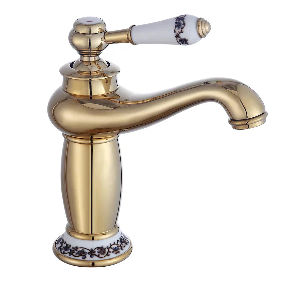 Vintage Guld Badeværelsesarmatur med Retro Design