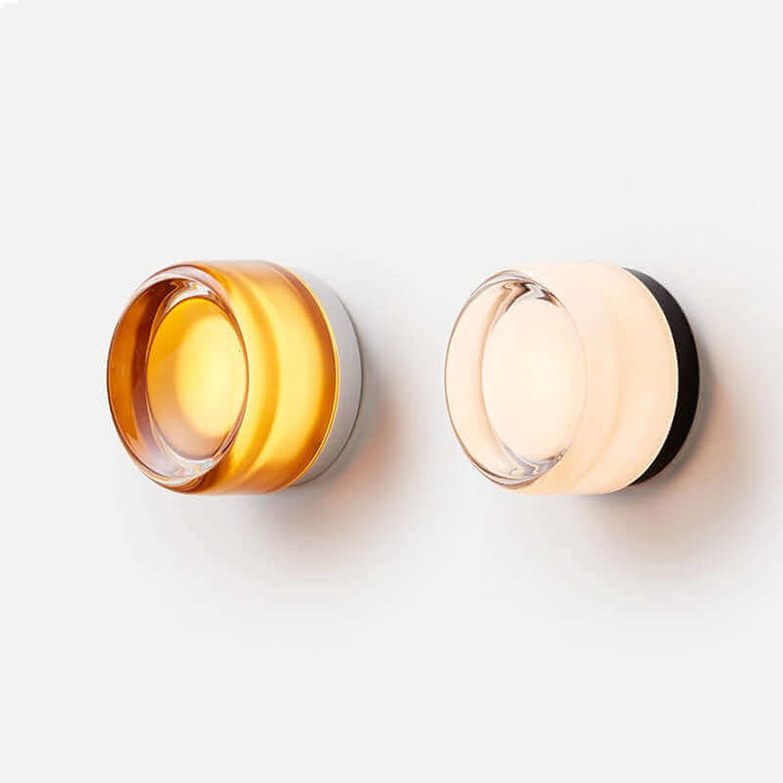 Ribbet Plexiglas Væglampe med Metalramme