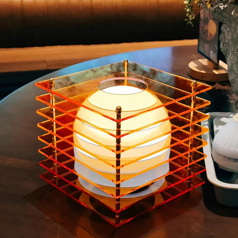 Geometrisk Genopladelig Bordlampe med Blødt Lys