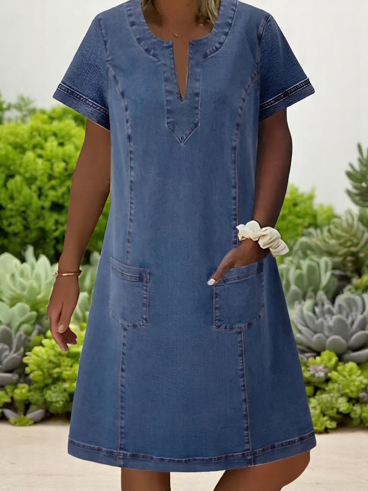 Erin™ | Blød Denim Kjole