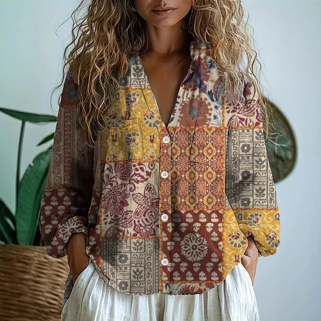 Martha™ | Casual Bluse med Naturprint