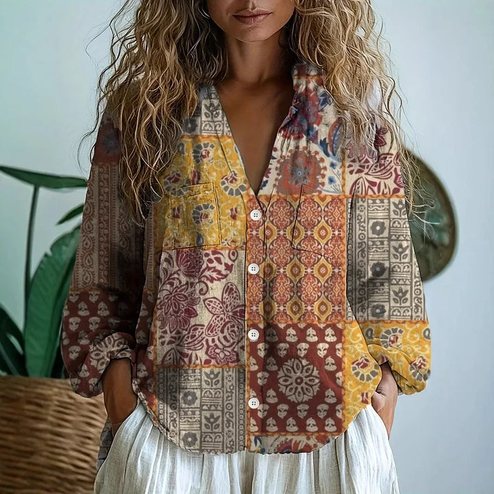Martha™ | Casual Bluse med Naturprint