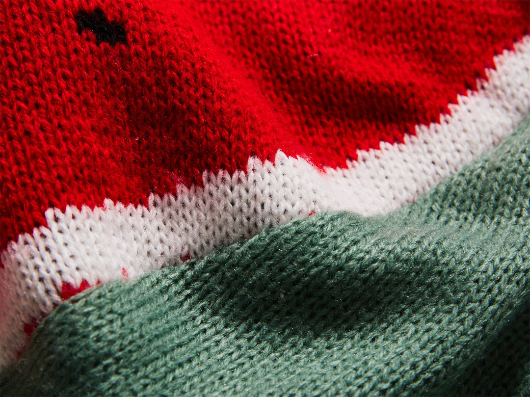Frugt-tema Strikket Pude i Blød Polyester 20x40 cm