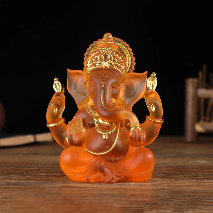 Semi-Gennemsigtig Ganesh Skulptur i Harpiks