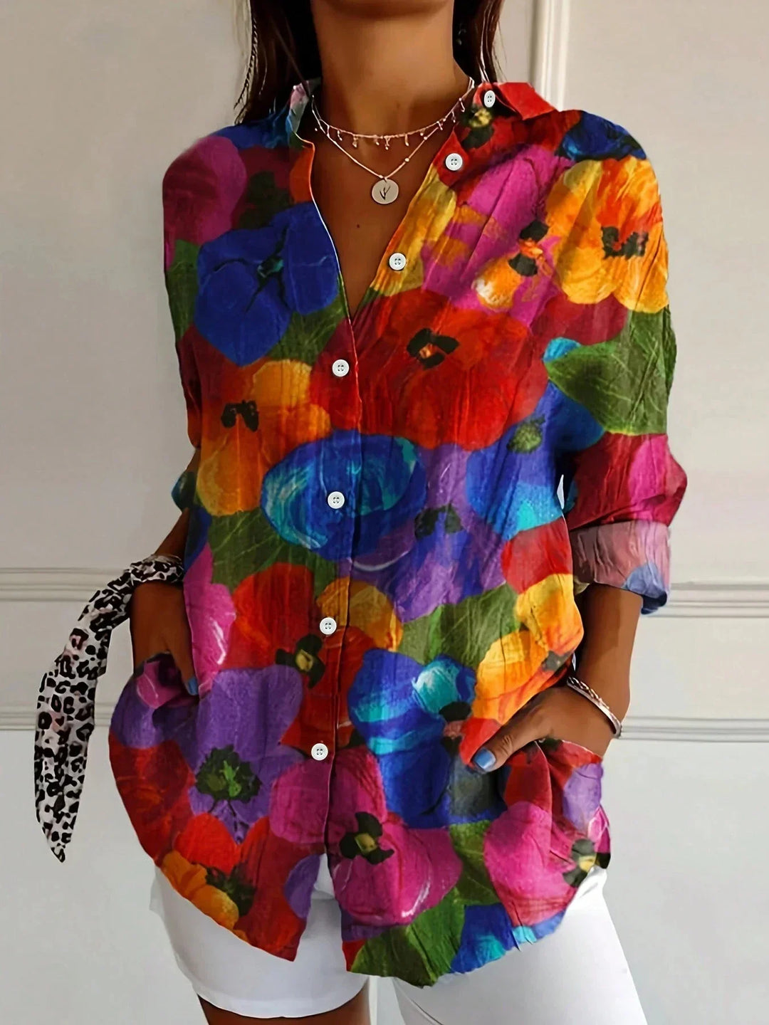 Terri™ | Farverig Bluse med Fantastisk Print