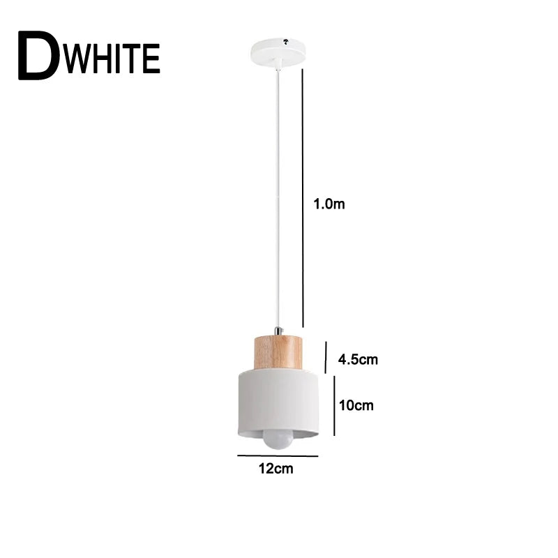 Moderne LED Pendellampe i Metal og Træ