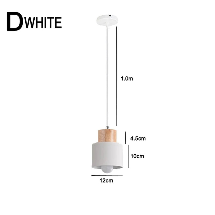 Moderne LED Pendellampe i Metal og Træ