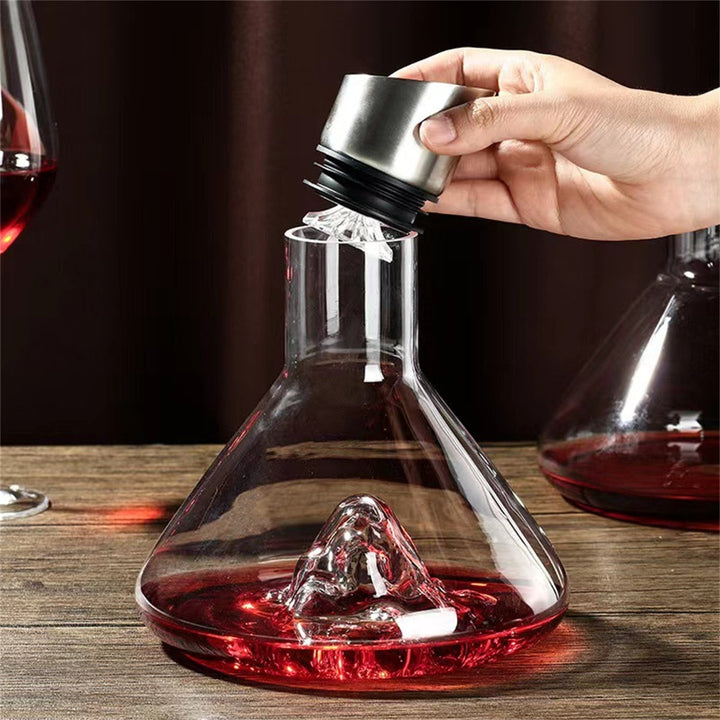Krystal Vin Dekanter 1500ml med Bjergdesign