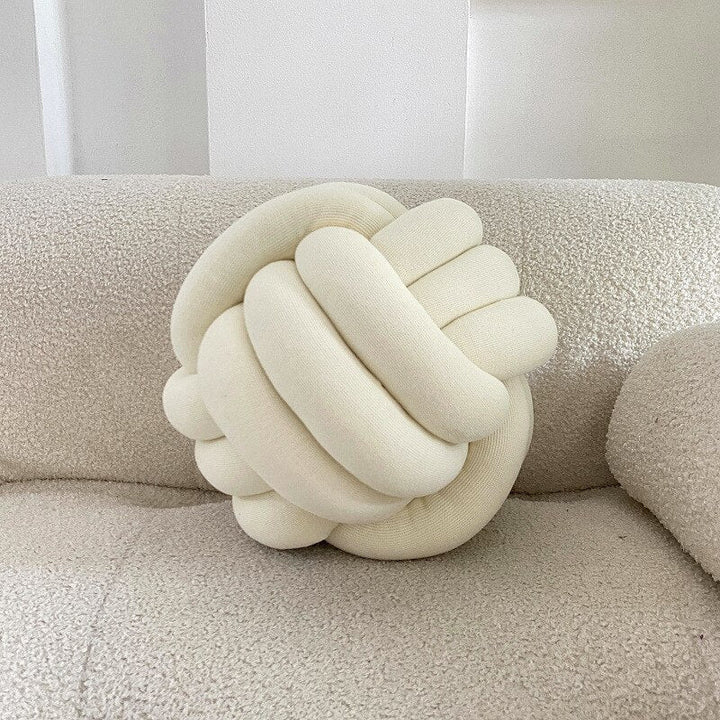 Knot Pude i Blødt 100% Bomuldsstof