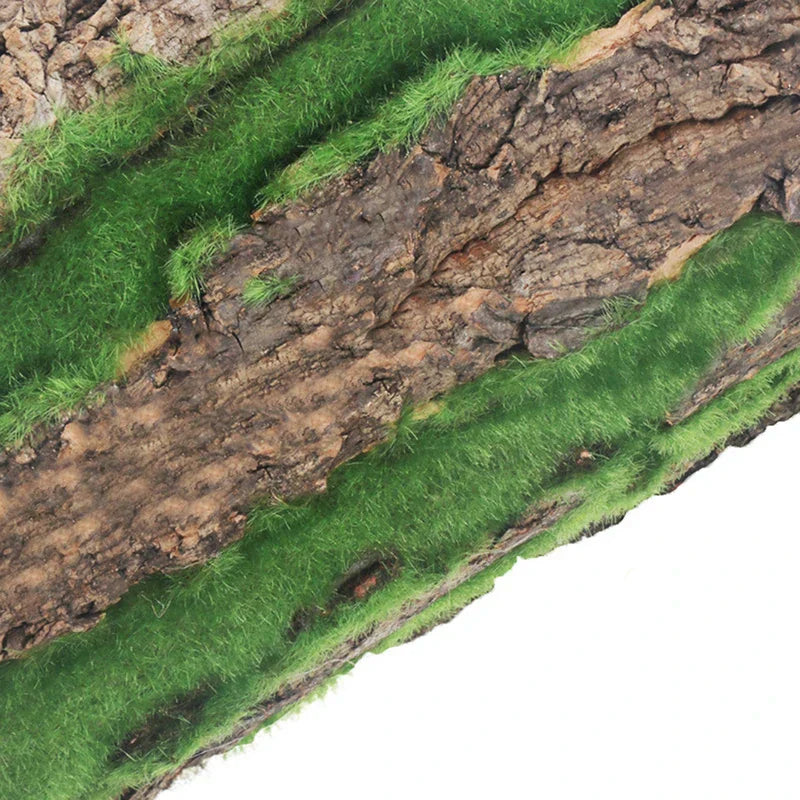 DIY Vægsdekoration med Grøn Bark og Silkeplantegren