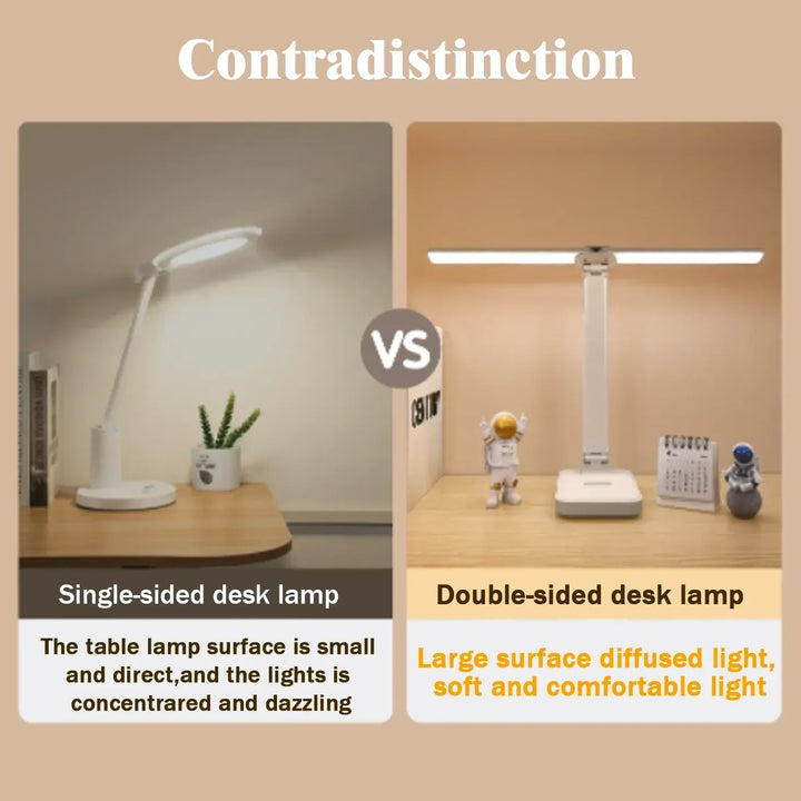 Dæmpbar Touch-Control LED Læselampe - USB Genopladelig og Bærbar