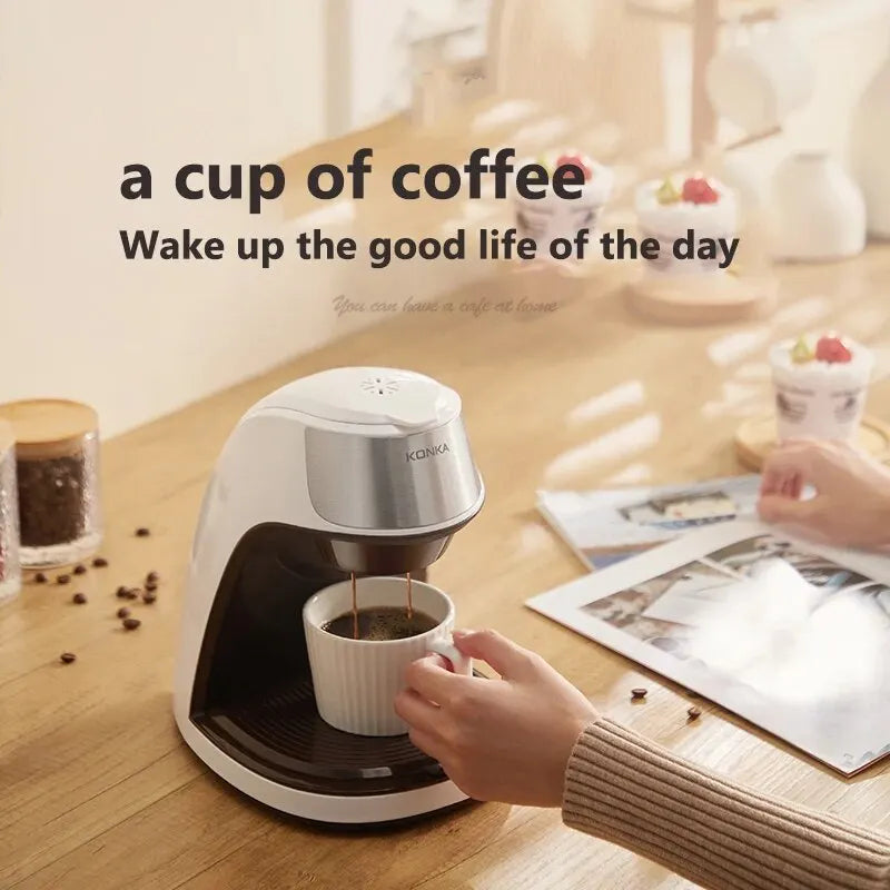 Kompakt 2-i-1 Kaffe- og Te-Maker med Hurtig Opvarmning, 300 ml