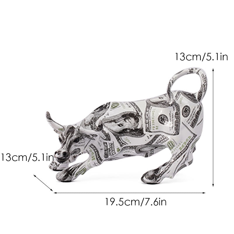 Farverig Graffiti Tyr Statue i Resin