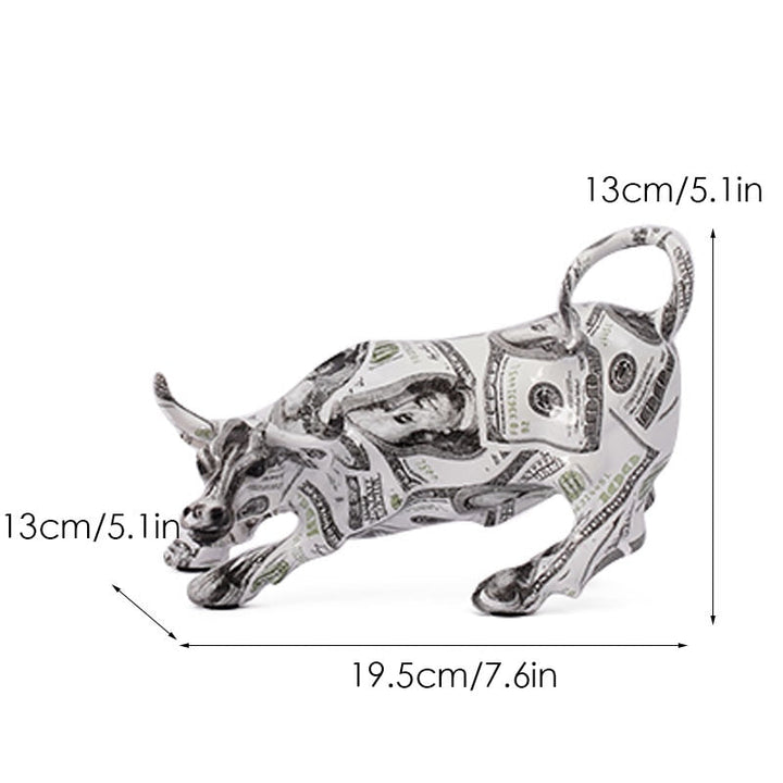 Farverig Graffiti Tyr Statue i Resin
