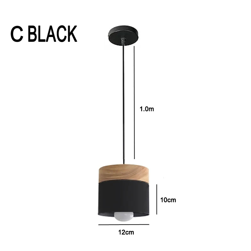 Moderne LED Pendellampe i Metal og Træ