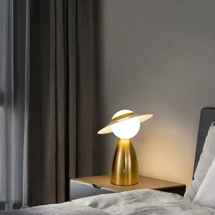 Trådløs Hat-formet Bordlampe med Touch Control