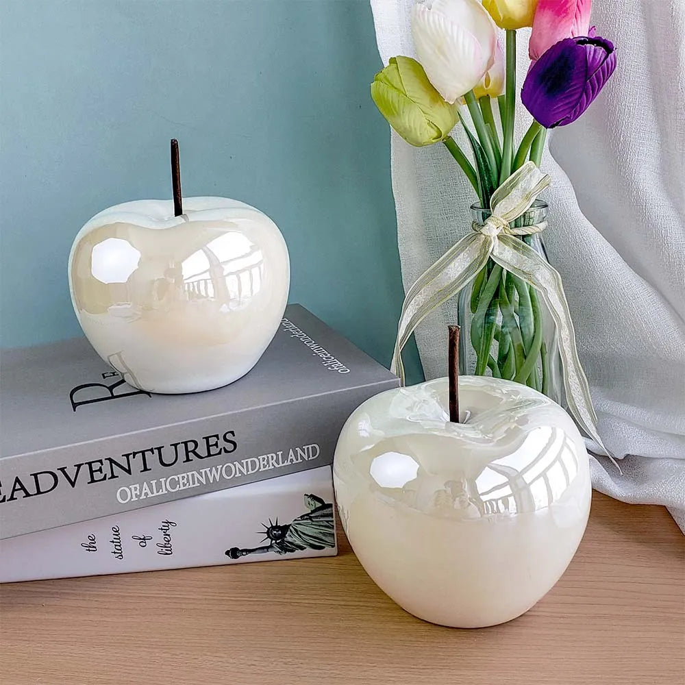 Translucent Apple Natbordlampe med LED-pære