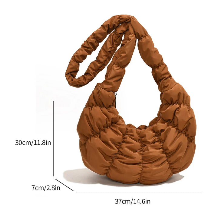 Puff Croissant Skuldertaske i Let Nylon