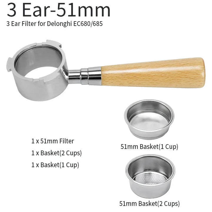 Kaffepulverholder 51mm til Delonghi EC680/EC685