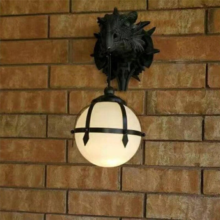 LED Dragehoved Lanterne til Halloween Dekoration