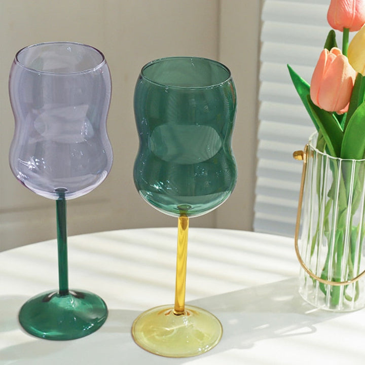 To-farvet Vinglas i Borosilikatglas med Kande