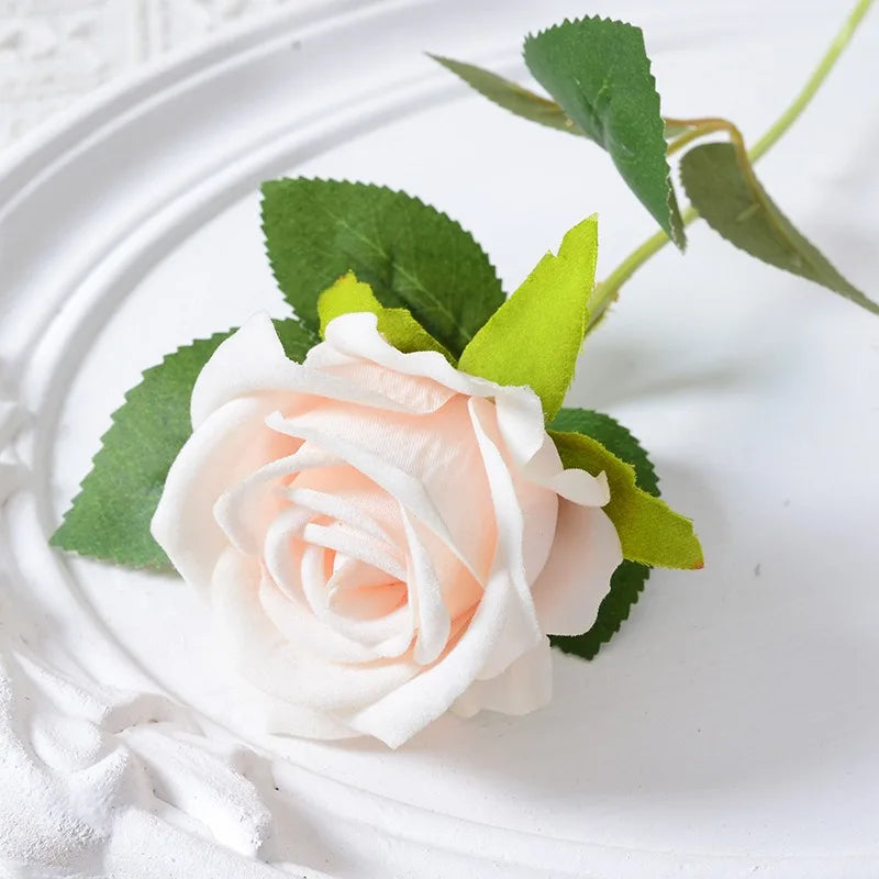 Realistisk Kunstig Rose Bouquet i Velvet - 20 Livagtige Blomster