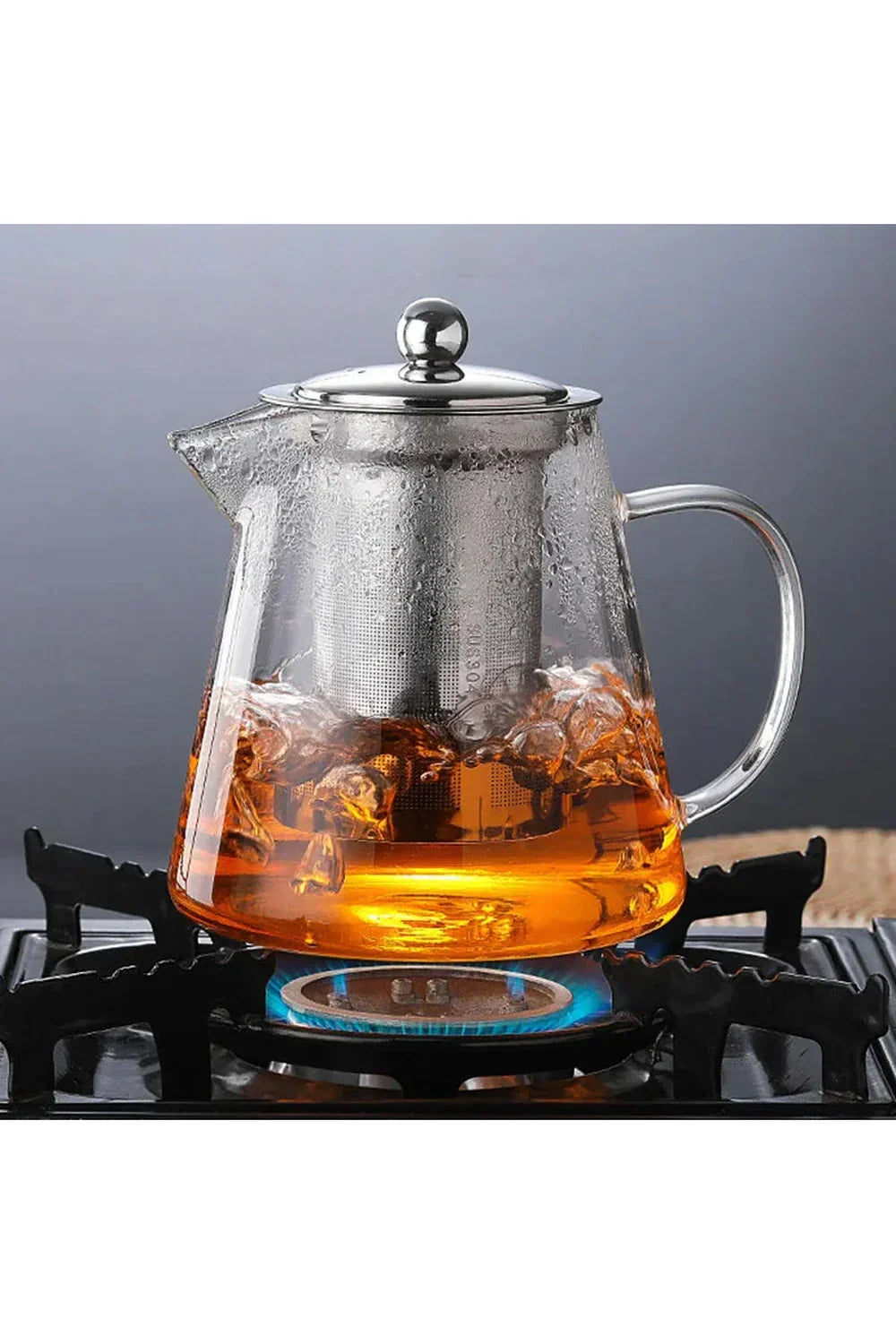 Elegant Glas Teapot med Rustfrit Stål Infuser - 18.5 oz, 25.4 oz, 32 oz, 44 oz