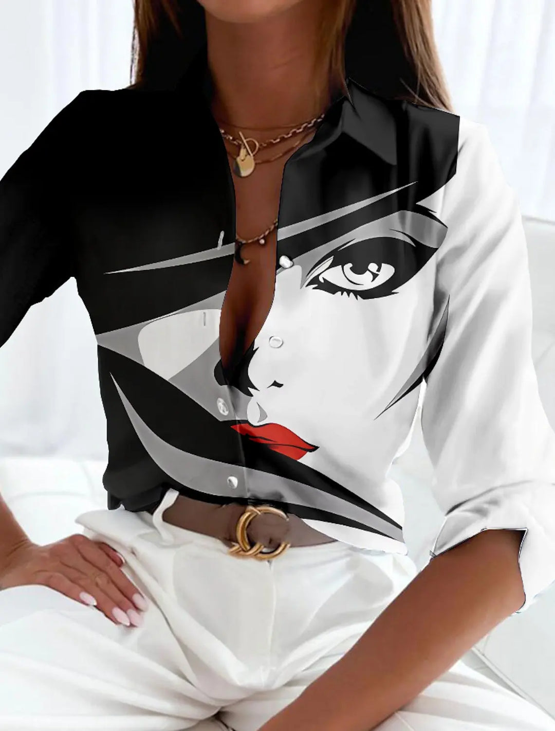 Viola™ | Moderne Trykt Bluse
