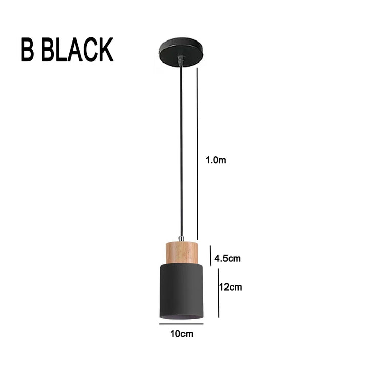 Moderne LED Pendellampe i Metal og Træ