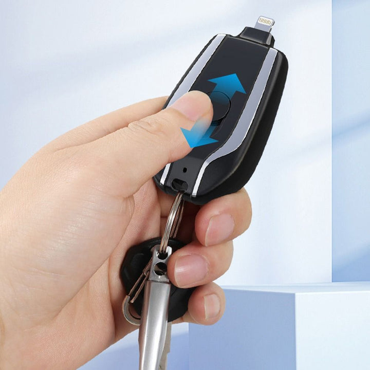 Kompakt 1500mAh Power Bank med Karabinhage