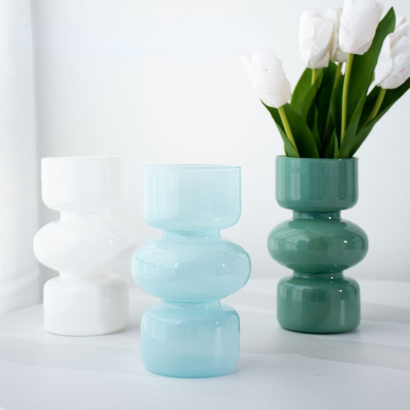 Farverig Glas Dyrevase - 18 cm