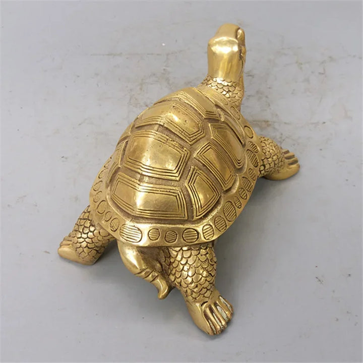 Messing Skildpadde Statue til Feng Shui - Symbol på Lang Levetid og Sundhed