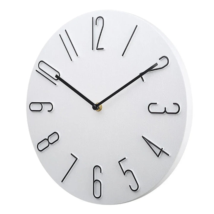Minimalistisk Quartz Vægur i Hvid, Blå, Sort og Pink