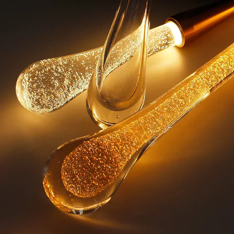 Krystal Pendellampe med Metalramme - Moderne LED Belysning