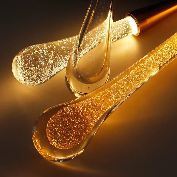 Krystal Pendellampe med Metalramme - Moderne LED Belysning