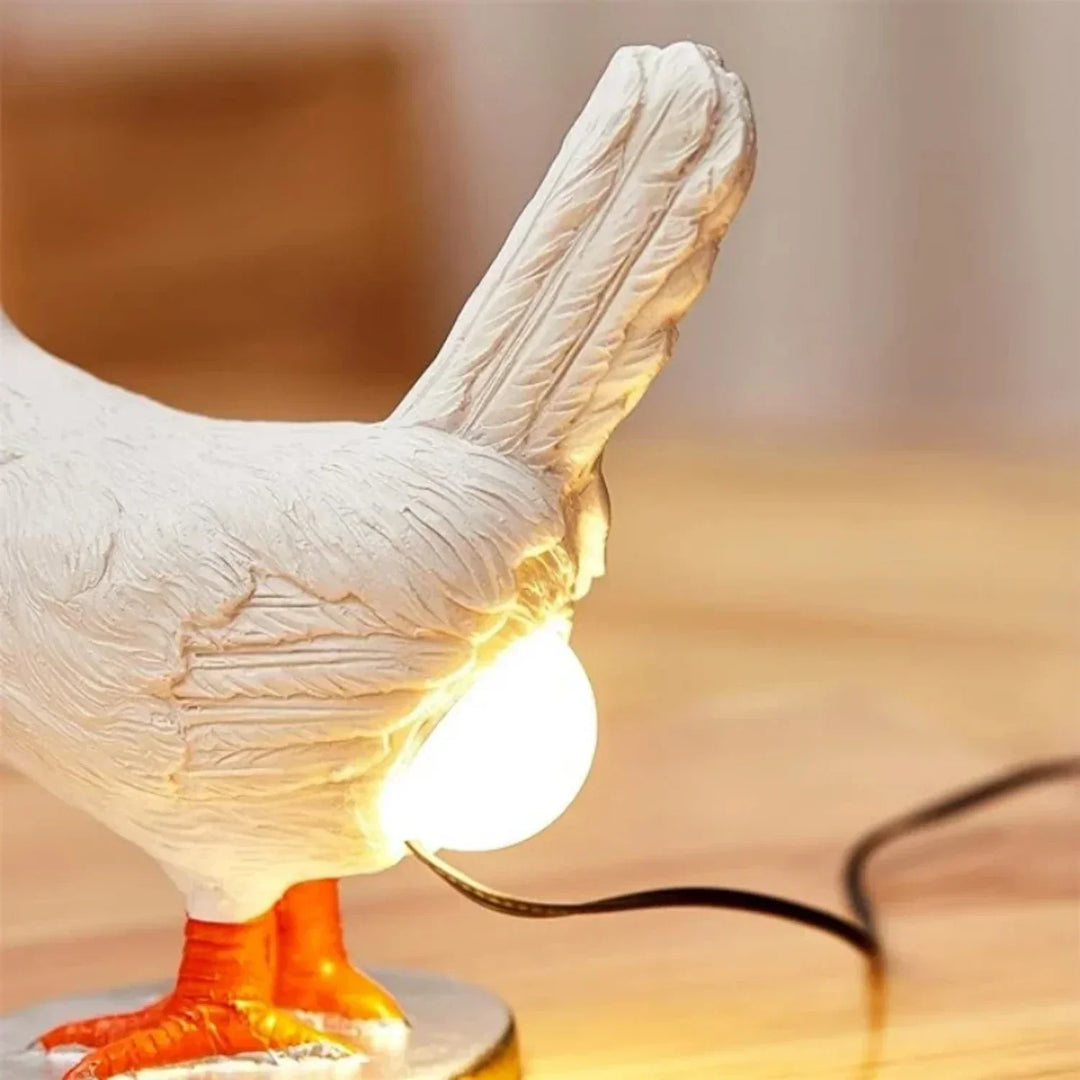 Kylling Bordlampe med Varmt Lys i ABS