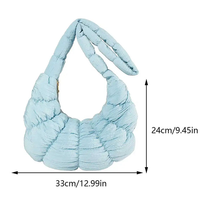 Puff Croissant Skuldertaske i Let Nylon