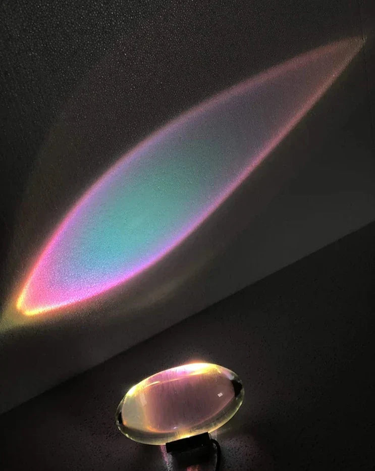 Krystal Bordlampe med Øje af Himlen Motiv
