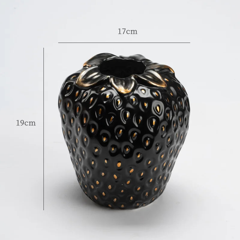 Jordbærformet Keramisk Vase til Blomsterarrangementer