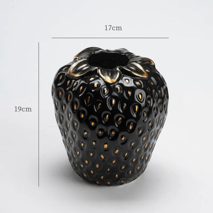 Jordbærformet Keramisk Vase til Blomsterarrangementer