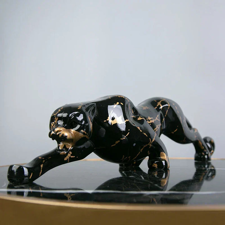 Elegant Jaguar Stenskulptur i Høj Kvalitet