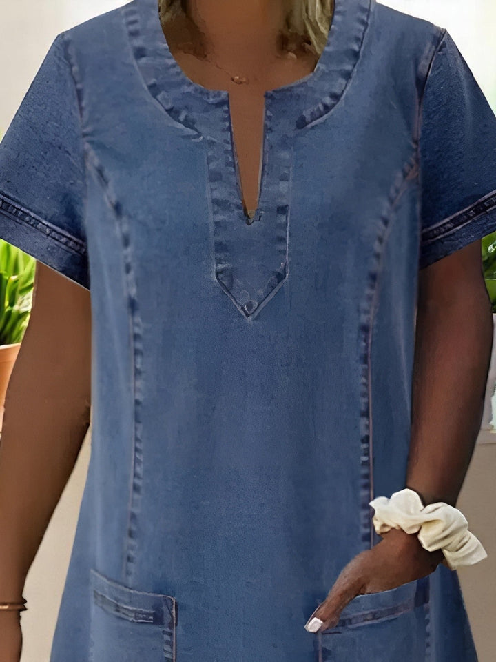 Erin™ | Blød Denim Kjole