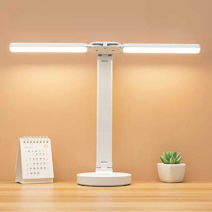 Justerbar Genopladelig LED Skrivebordslampe med Telefonholder