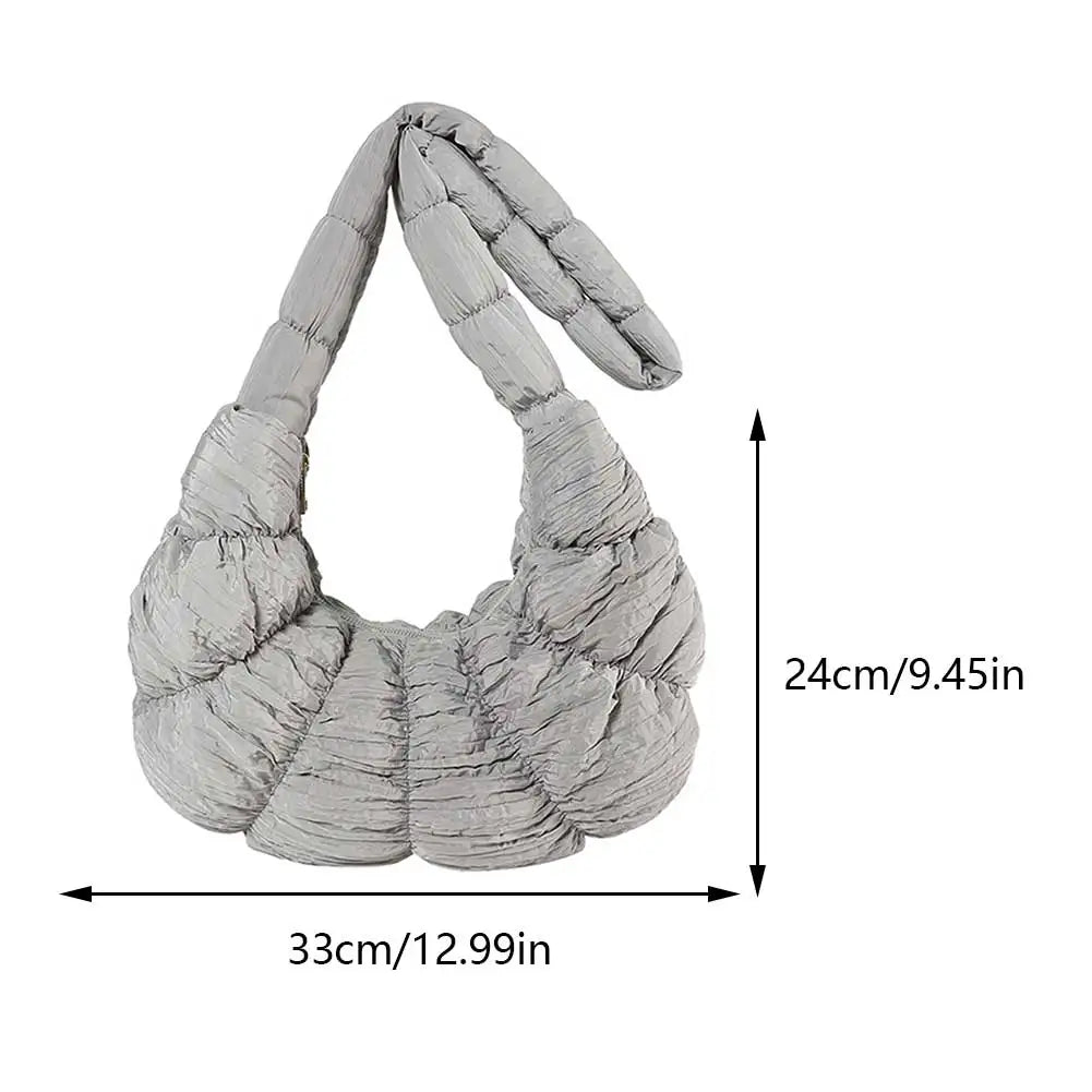 Puff Croissant Skuldertaske i Let Nylon