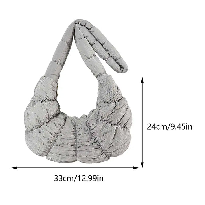 Puff Croissant Skuldertaske i Let Nylon