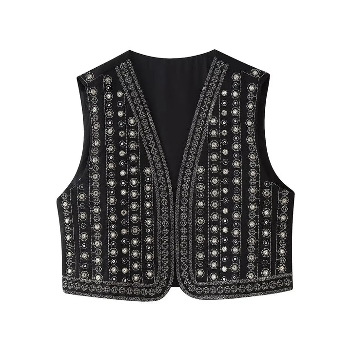 Celestia™ | Pailletmønster Boho Vest