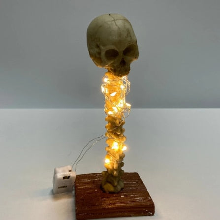 Skeletkranium Bordlampe med Skyggeprojektion