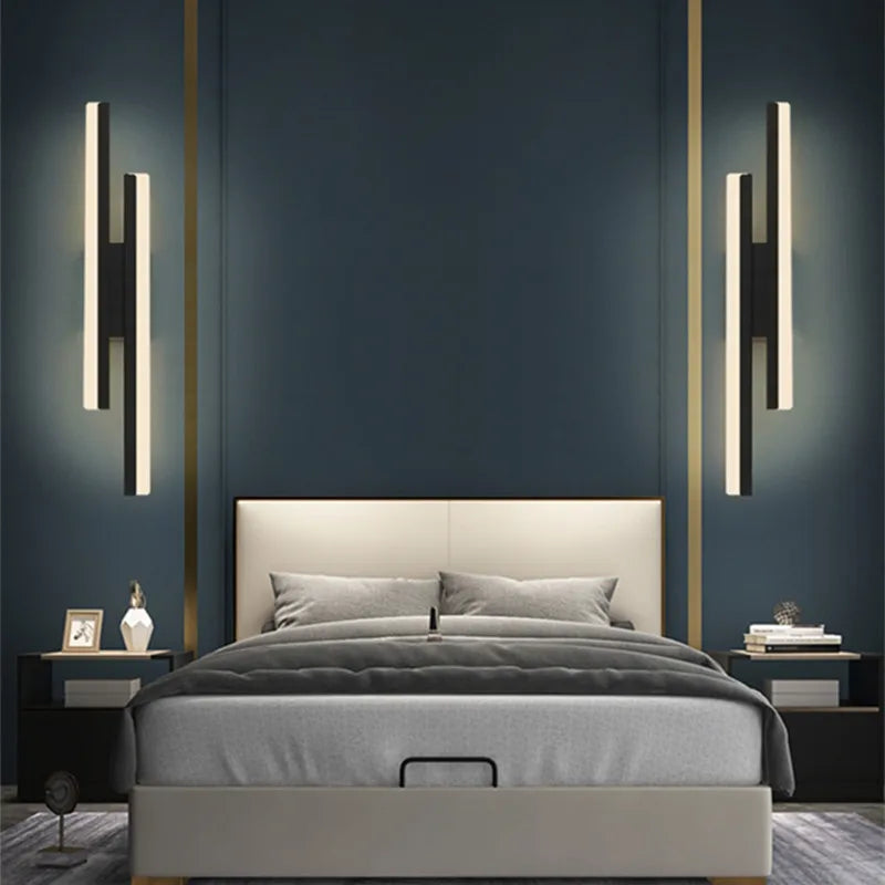 Elegant LED Væglampe i Akryl og Metal